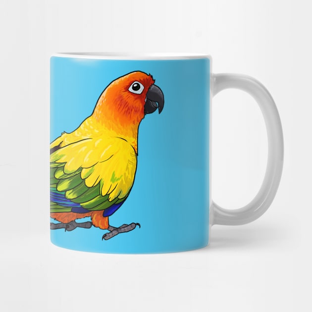 Sun Conure by Khalico